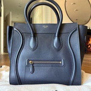 Céline Navy Mini Luggage Bag
